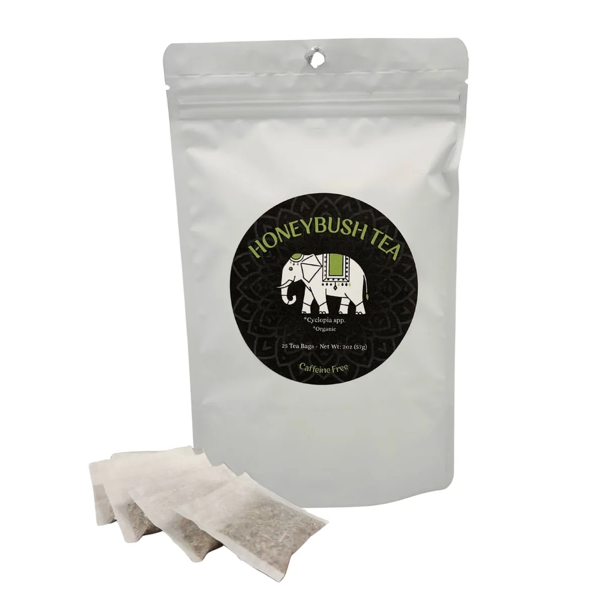 Honeybush Tea, Tea Bags — 25 count resealable pouch, Herb Stomp packaging